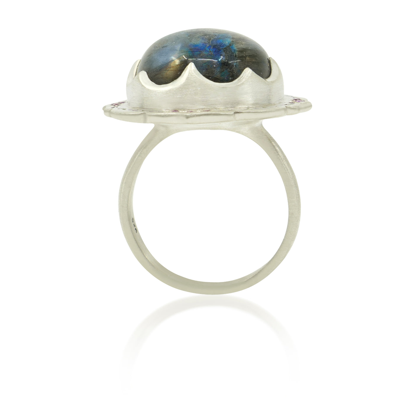 Wavy Bezel Scallop Ring
