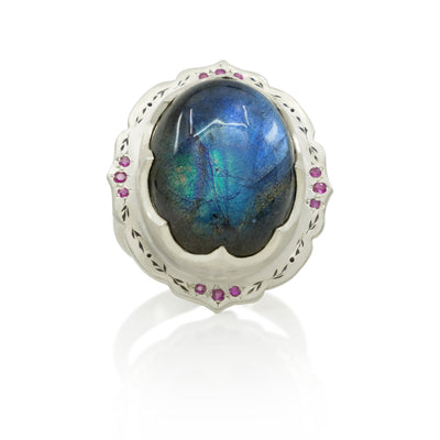 Wavy Bezel Scallop Ring