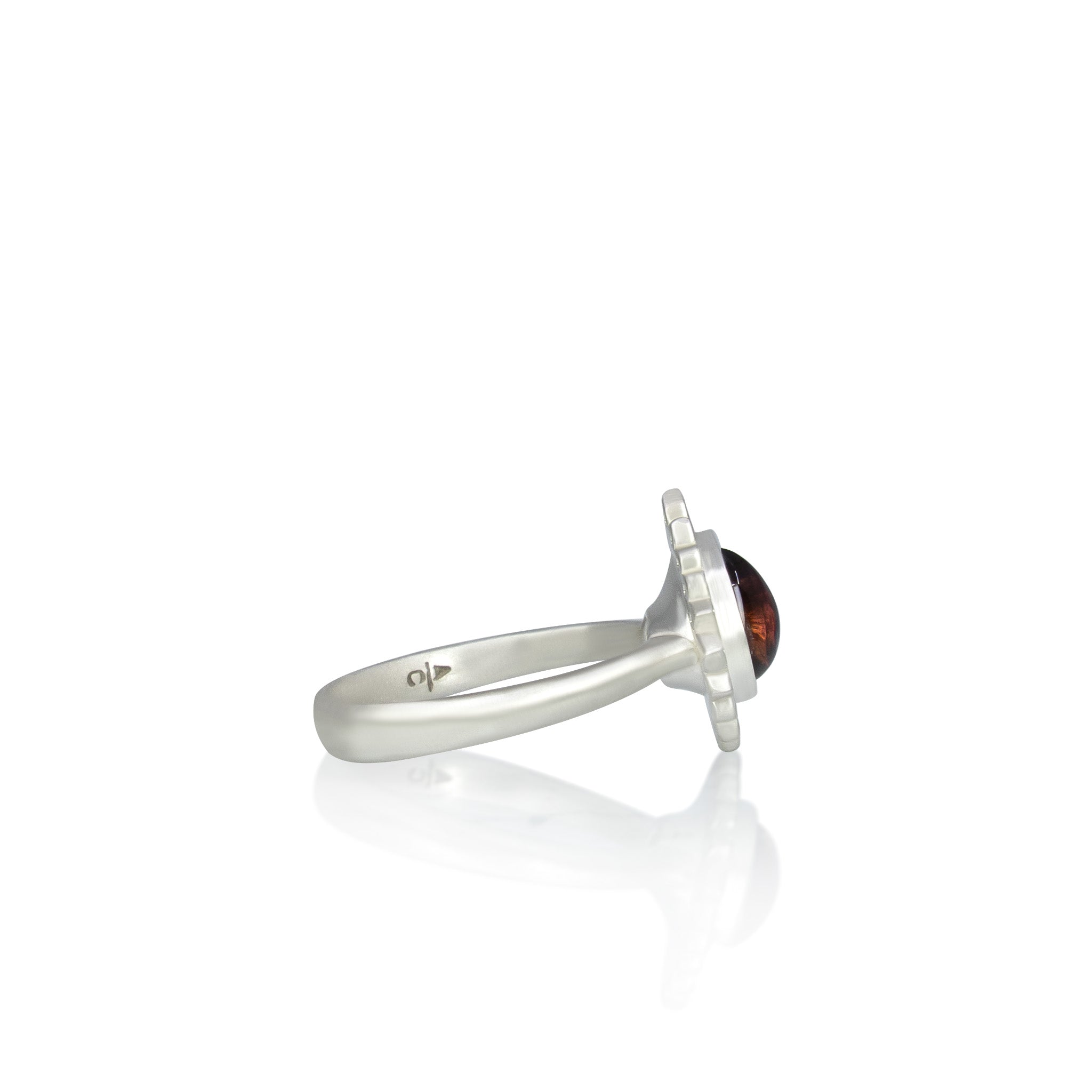 Pink Tourmaline Silver Flame Ring - 1.38ct