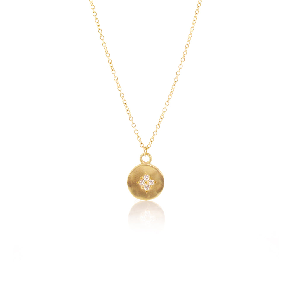 Gold Four Star Wave Charm