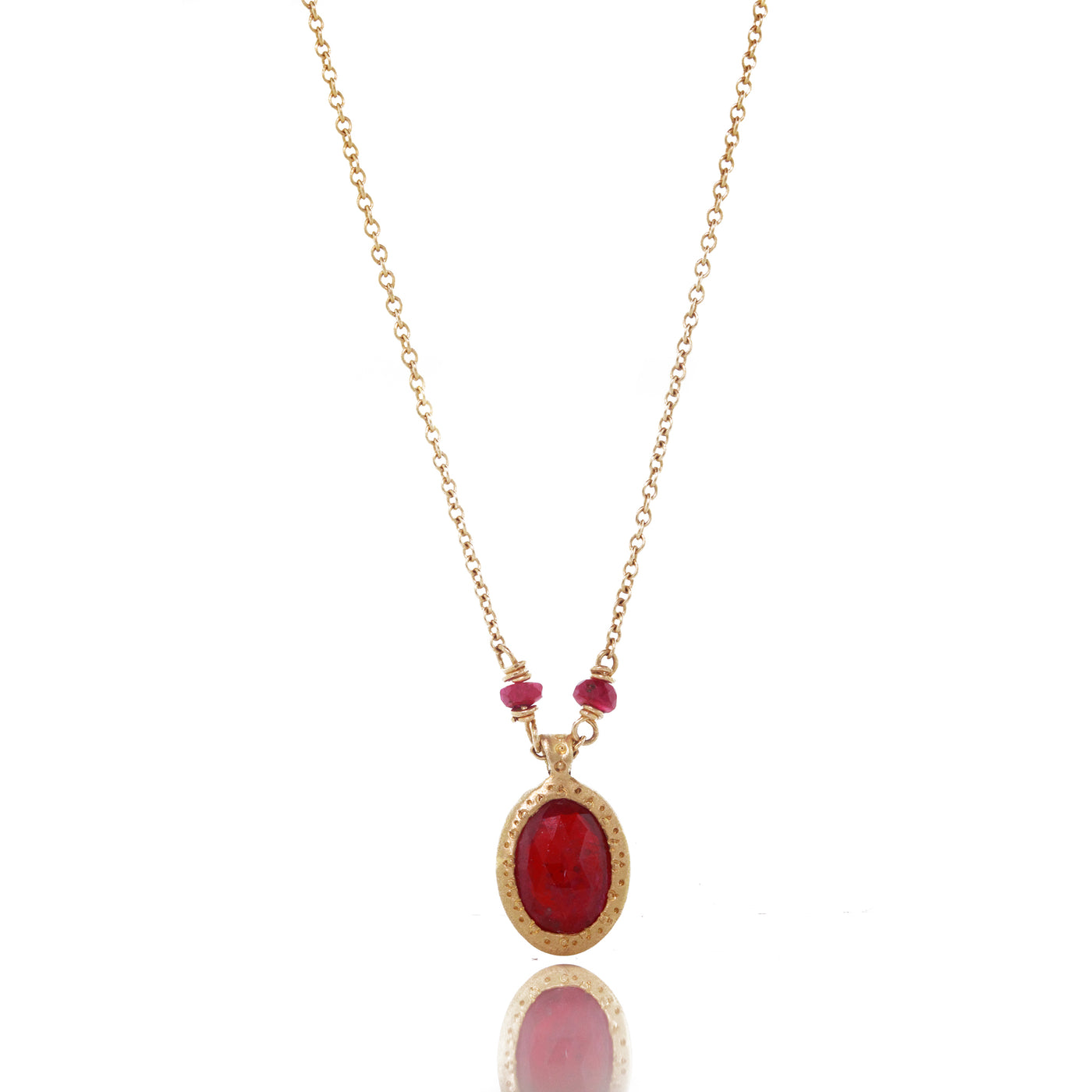 Ruby Pendant with Beads