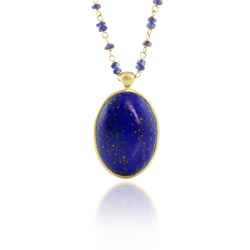 Lapis and Sapphire Beaded Necklace