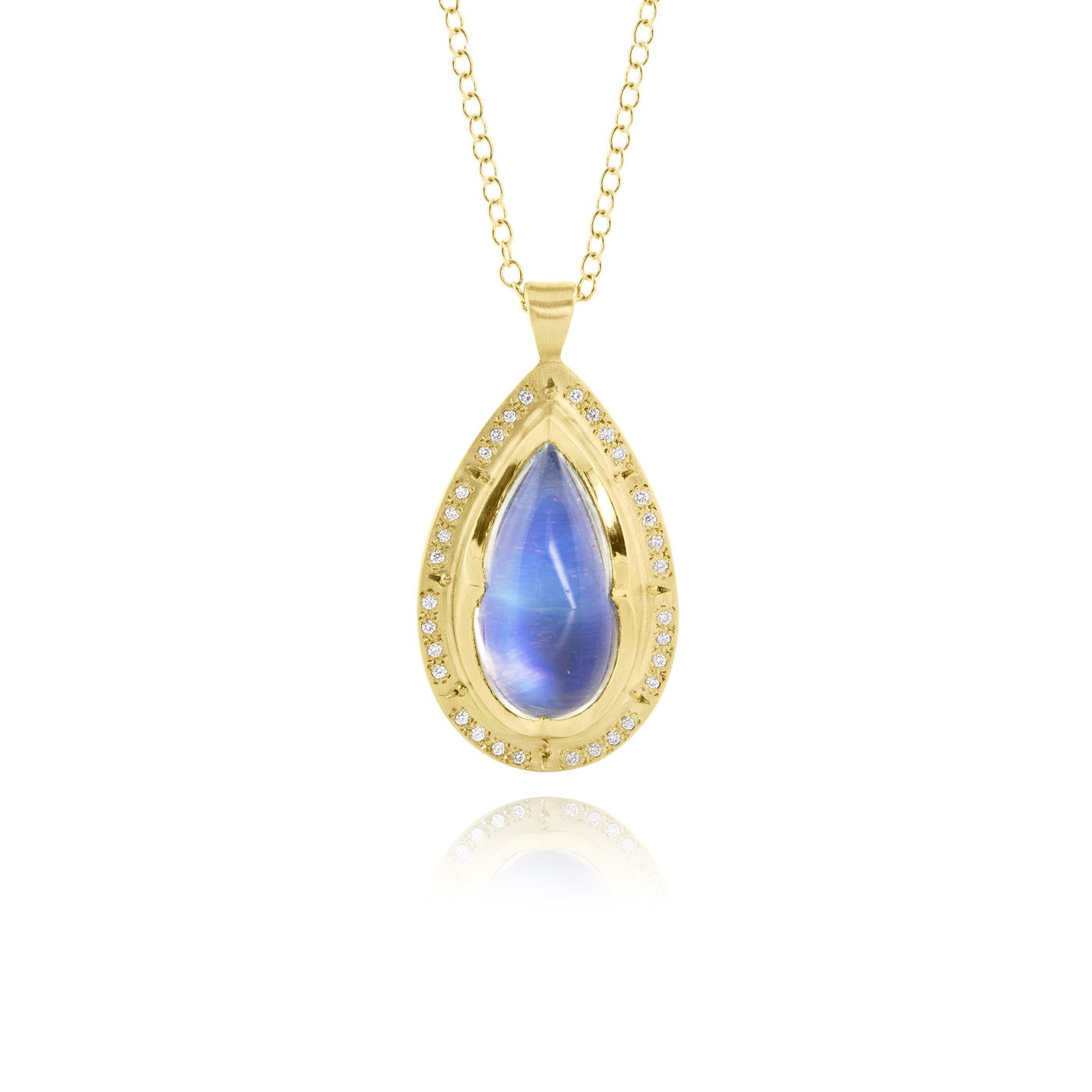 Large Moonstone Tear Pendant