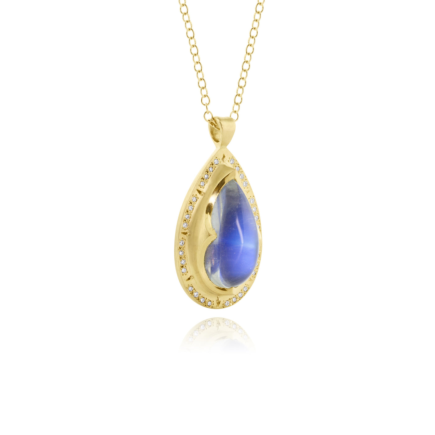 Large Moonstone Tear Pendant