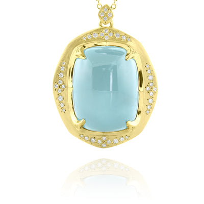 Aquamarine Crown Pendant