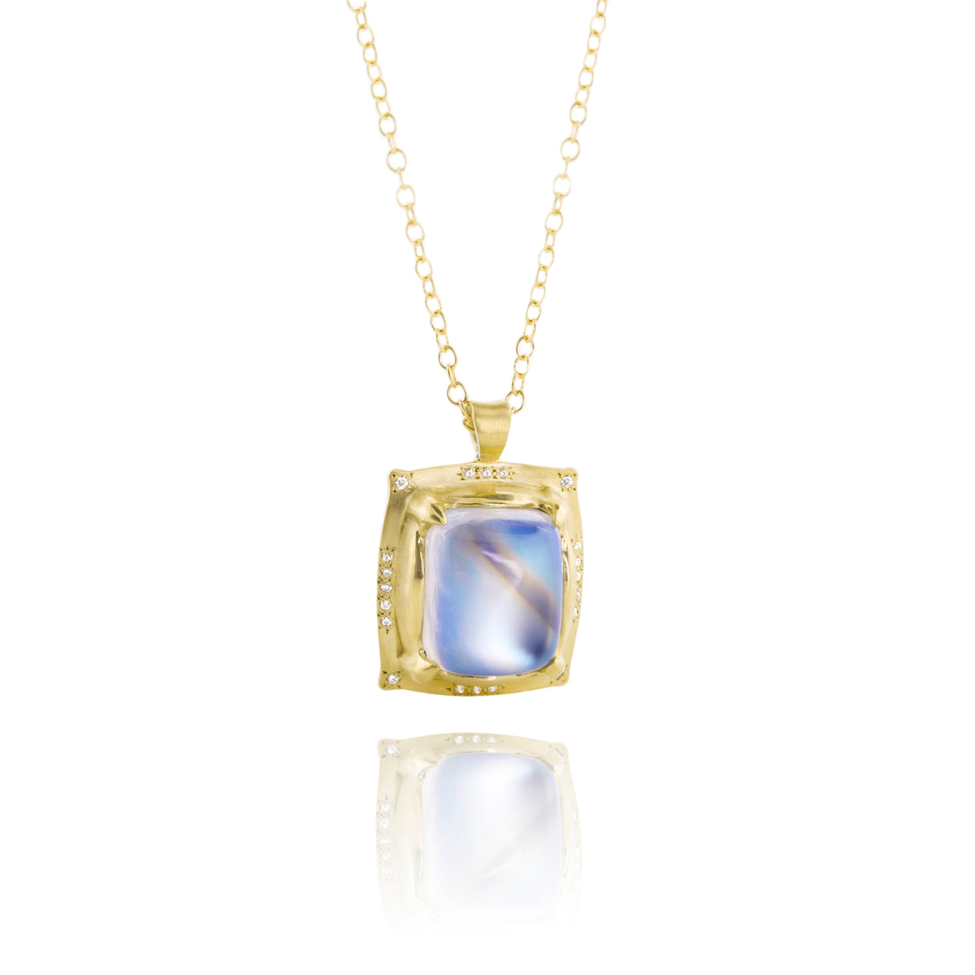 Rectangle Moonstone Pendant