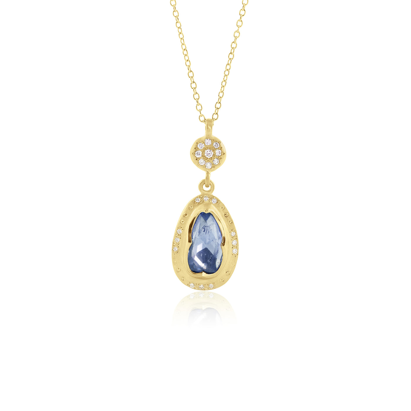 Faceted Blue Sapphire Pendant