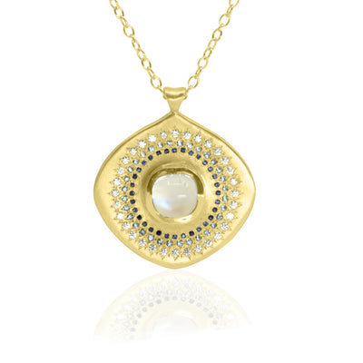 Multi-Halo Moonstone Pendant