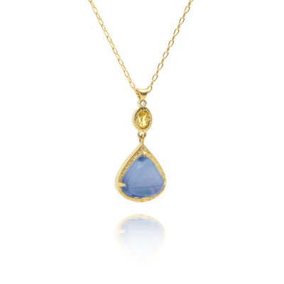 Tear Moonstone with Bezel Charm Pendant