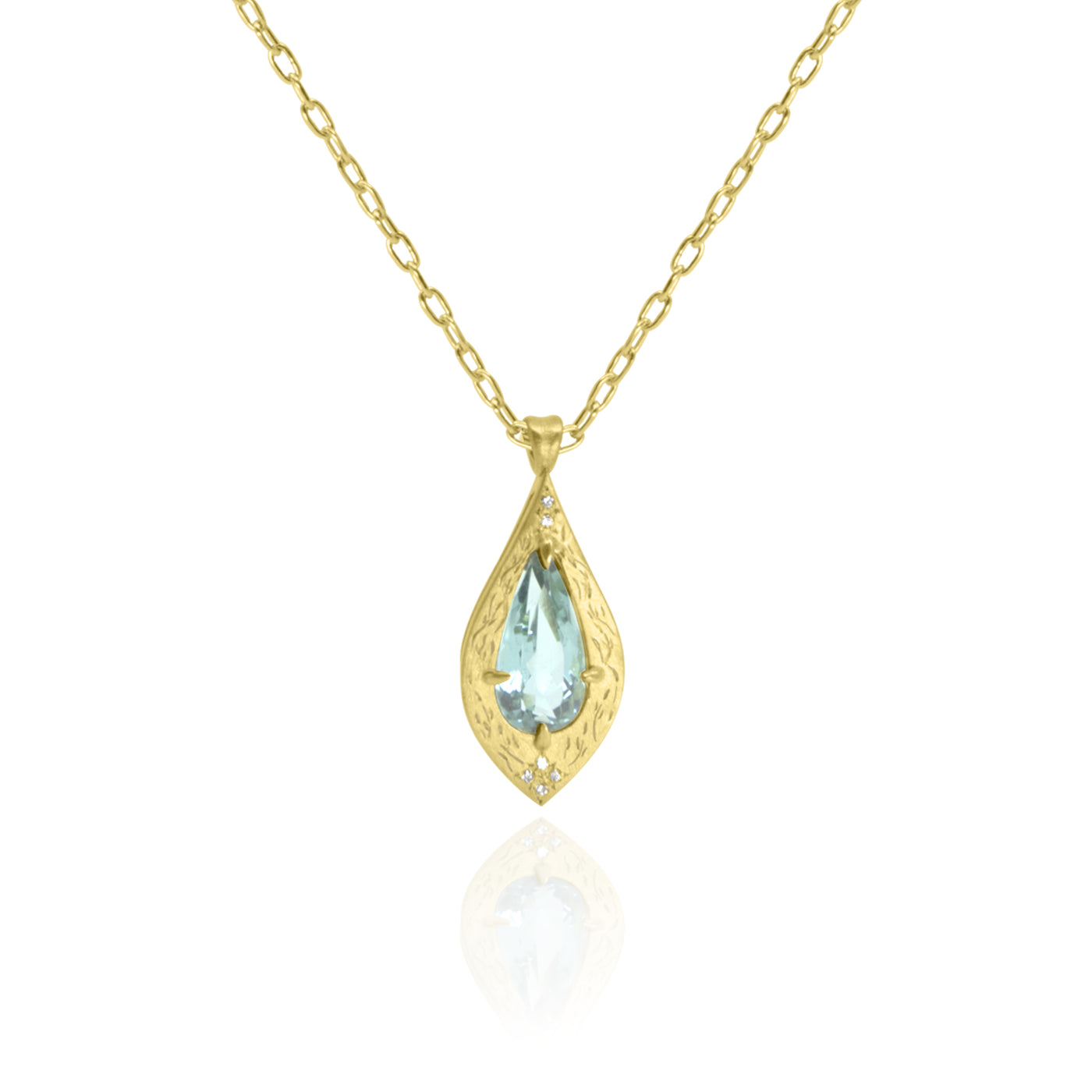 Chrome Tear Prong Pendant