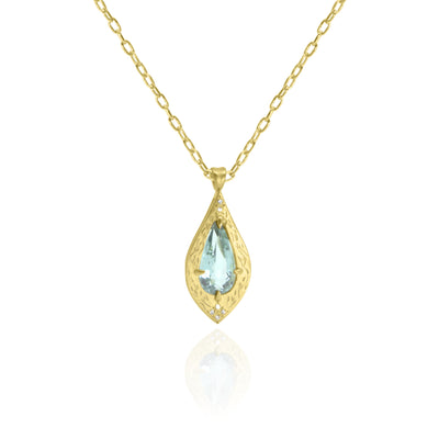 Chrome Tear Prong Pendant