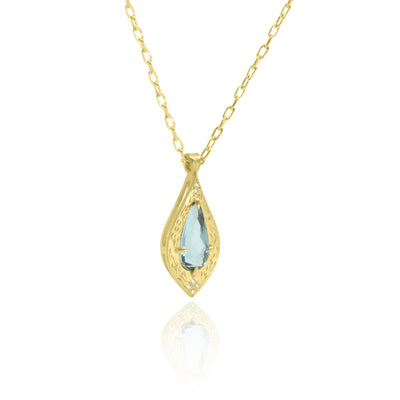 Chrome Tear Prong Pendant