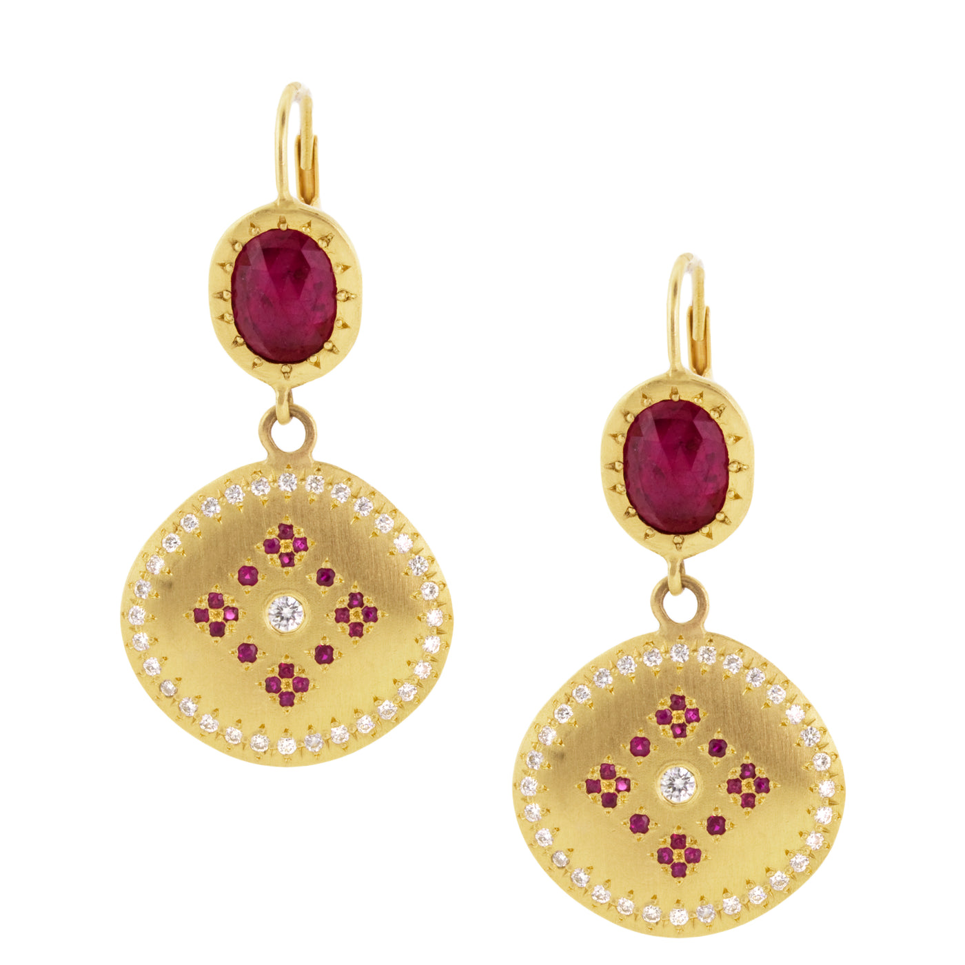 Nostalgia Ruby Drop Earrings