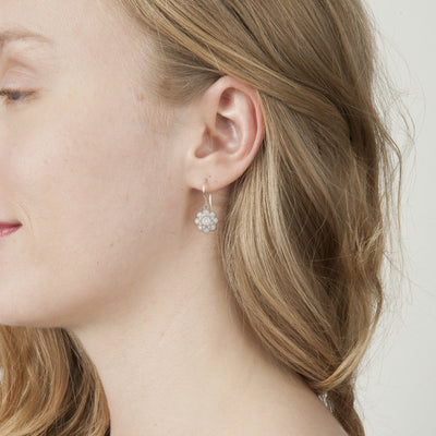 Diamond Moonflower Earrings