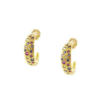 Multi-Sapphire Hoops