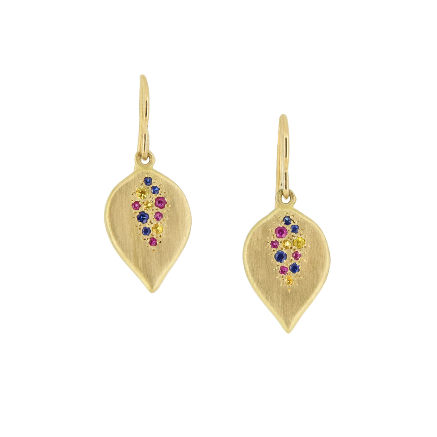 Multi-Sapphire Tear Earrings
