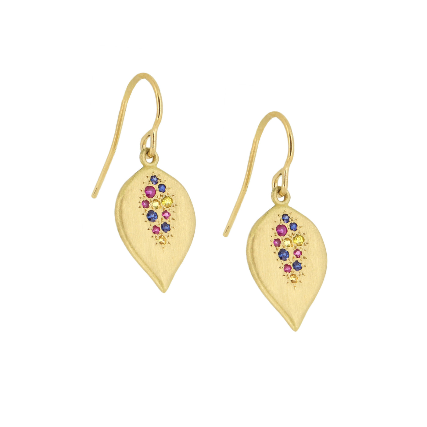 Multi-Sapphire Tear Earrings