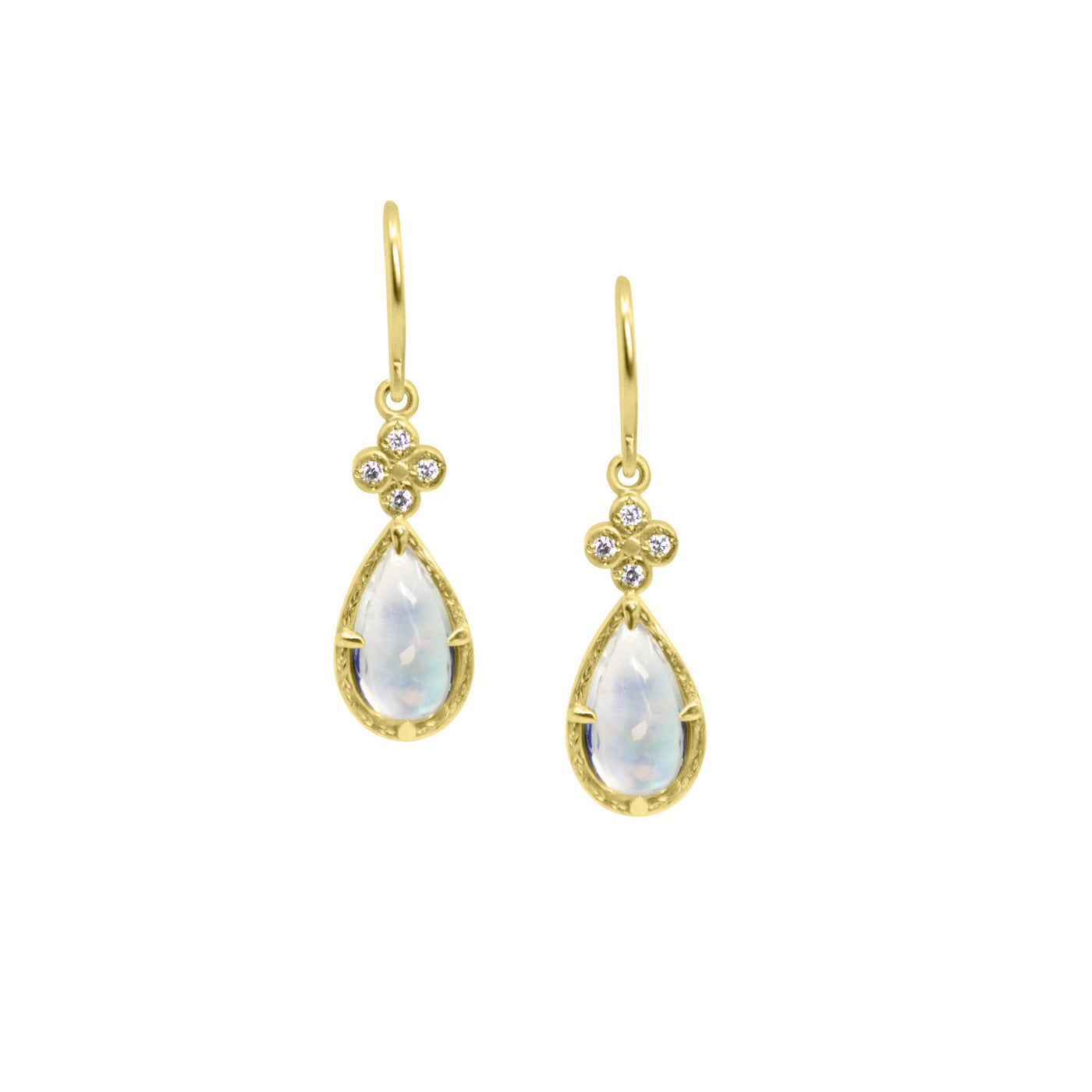 Prong Moonstone Earrings