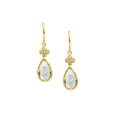 Prong Moonstone Earrings