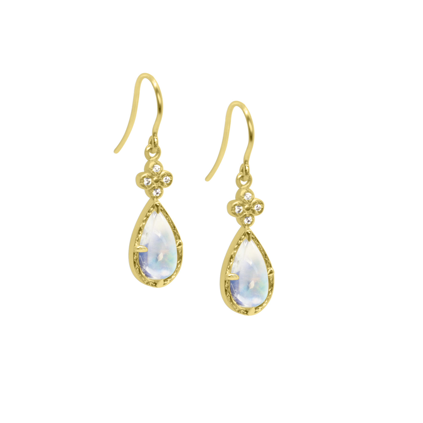 Prong Moonstone Earrings