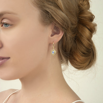 Tidal Pool Moonstone Earrings