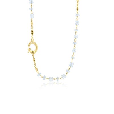 30" Aquamarine Lantern Necklace