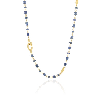 24" Beaded Sapphire Necklace
