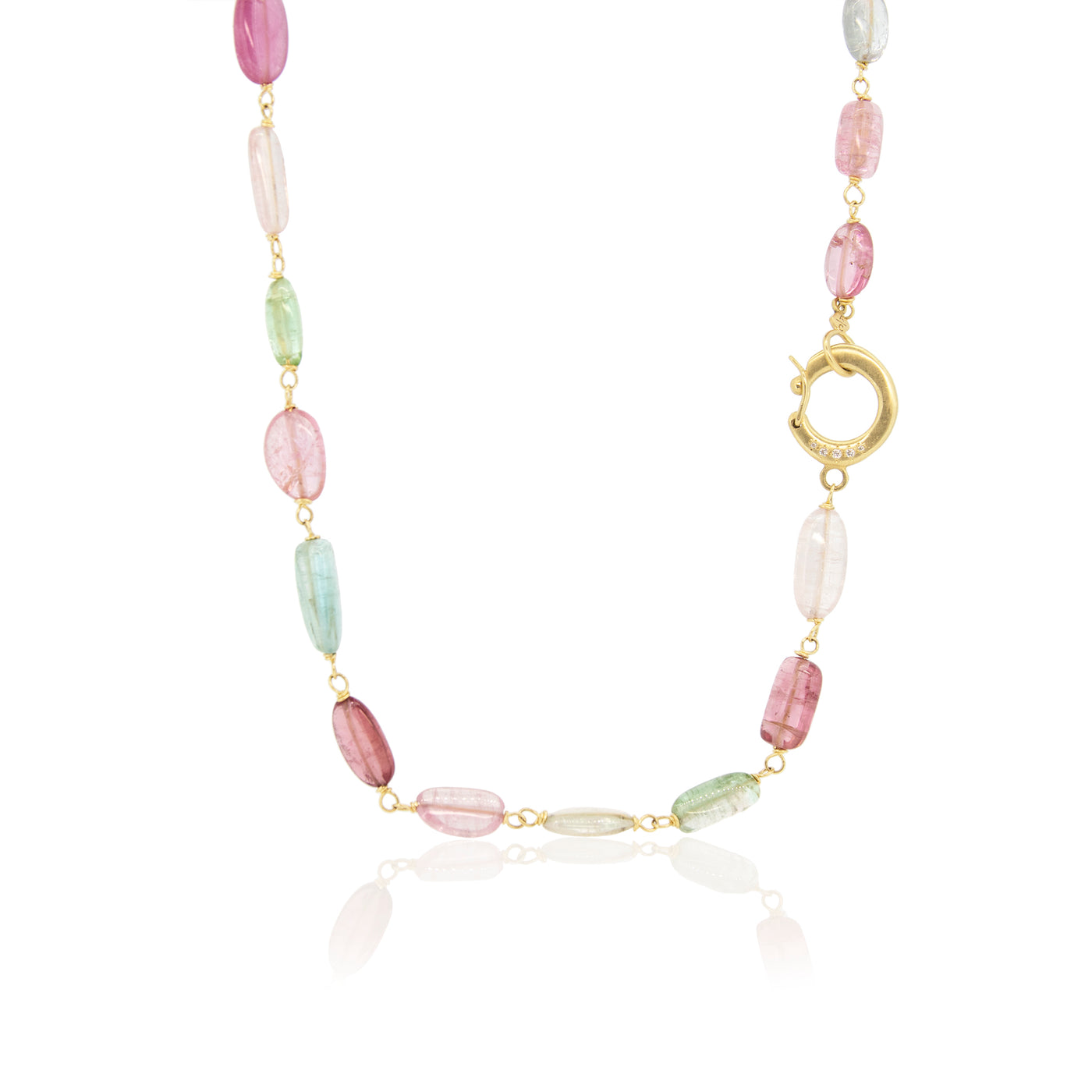 22" Beaded Tourmaline Necklace