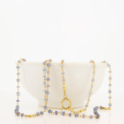 Light Sapphire Beaded Necklace