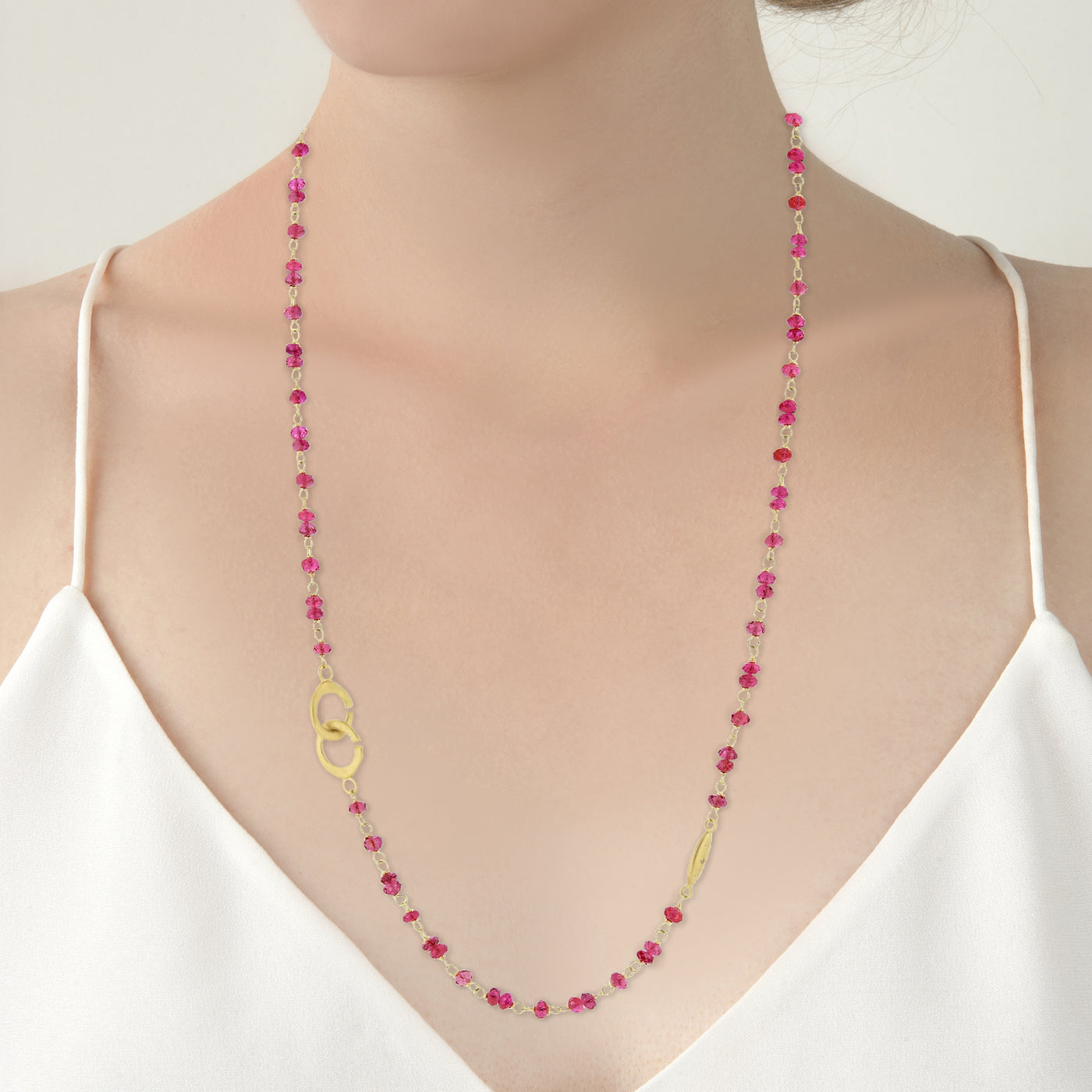 27" Spinel Beaded Necklace