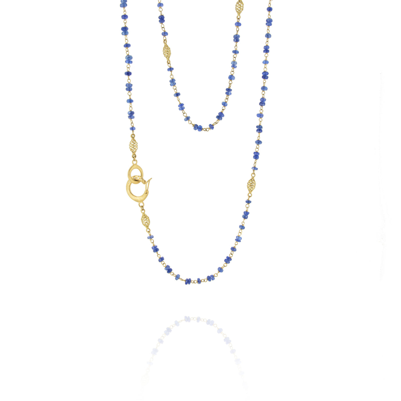 31" Sapphire Beaded Necklace