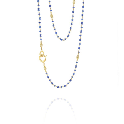 31" Sapphire Beaded Necklace