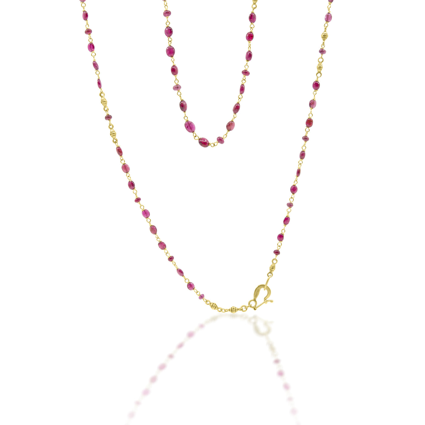 25" Smooth Spinel Beaded Necklace