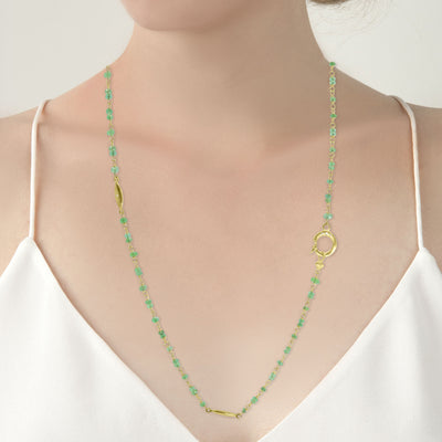 23" Beaded Emerald