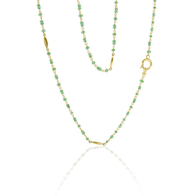 23" Emerald Beaded Chain