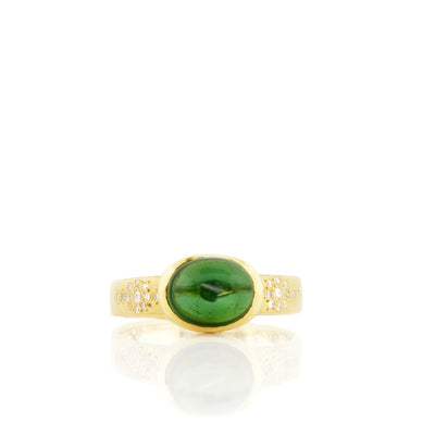 Green Tourmaline Shimmer Ring