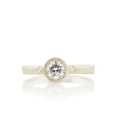 Diamond Etched Round Ring