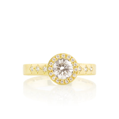 DIAMOND FLORET HALO RING