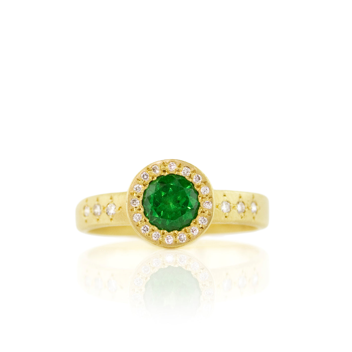 Tsavorite Floret Ring