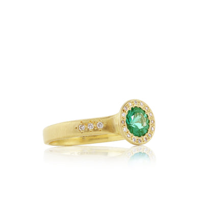 Tsavorite Floret Ring