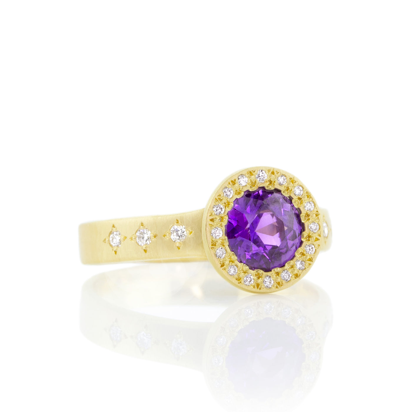 Purple Sapphire Floret Ring