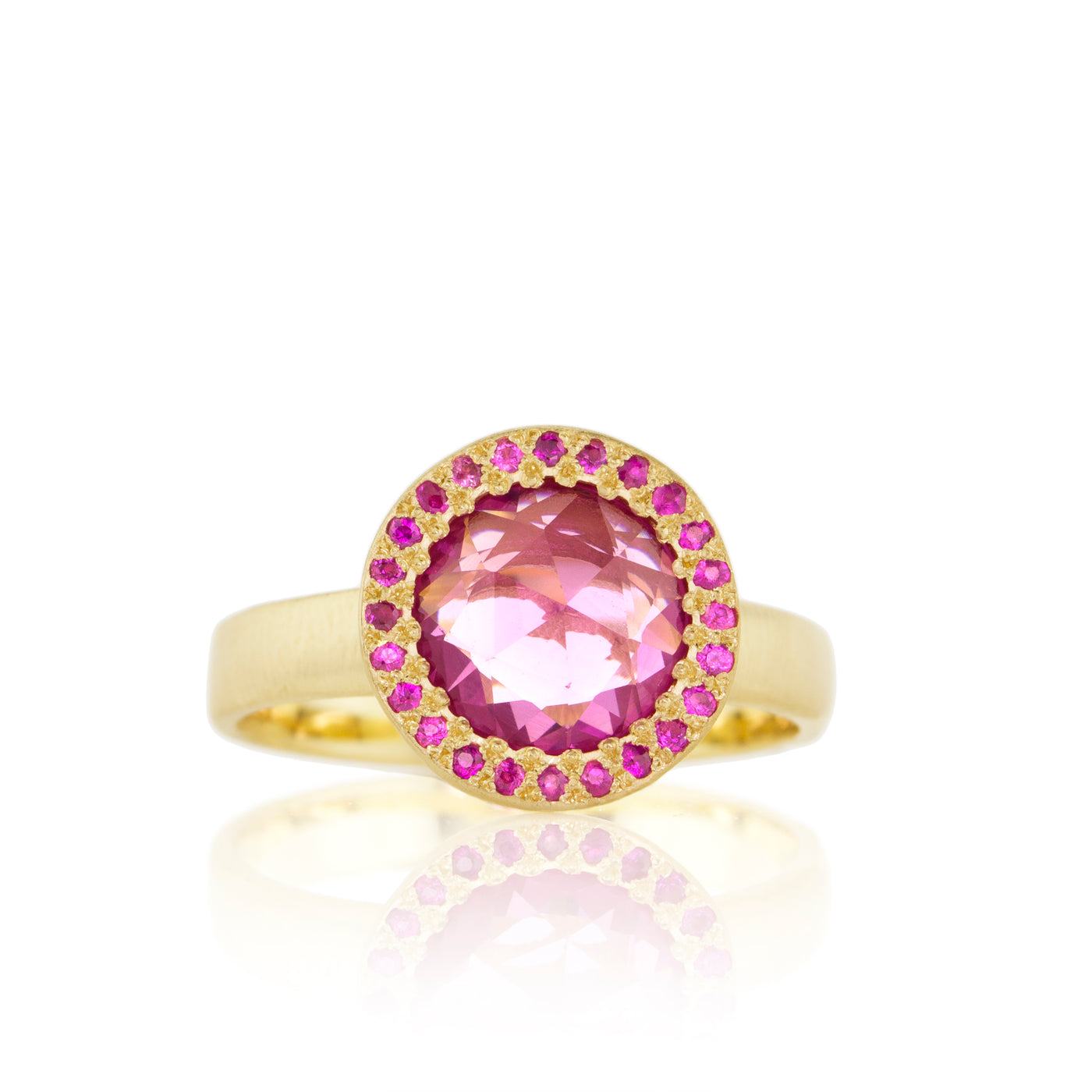 Rosecut Pink Sapphire Floret Ring