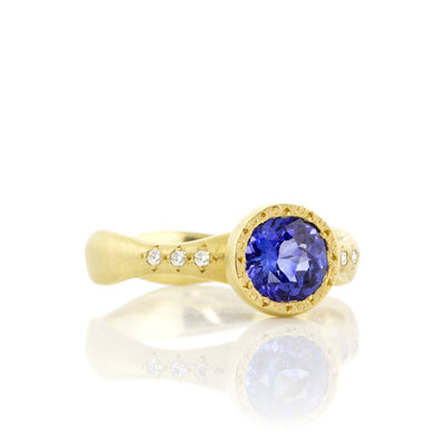 Wavy Solitaire Ring