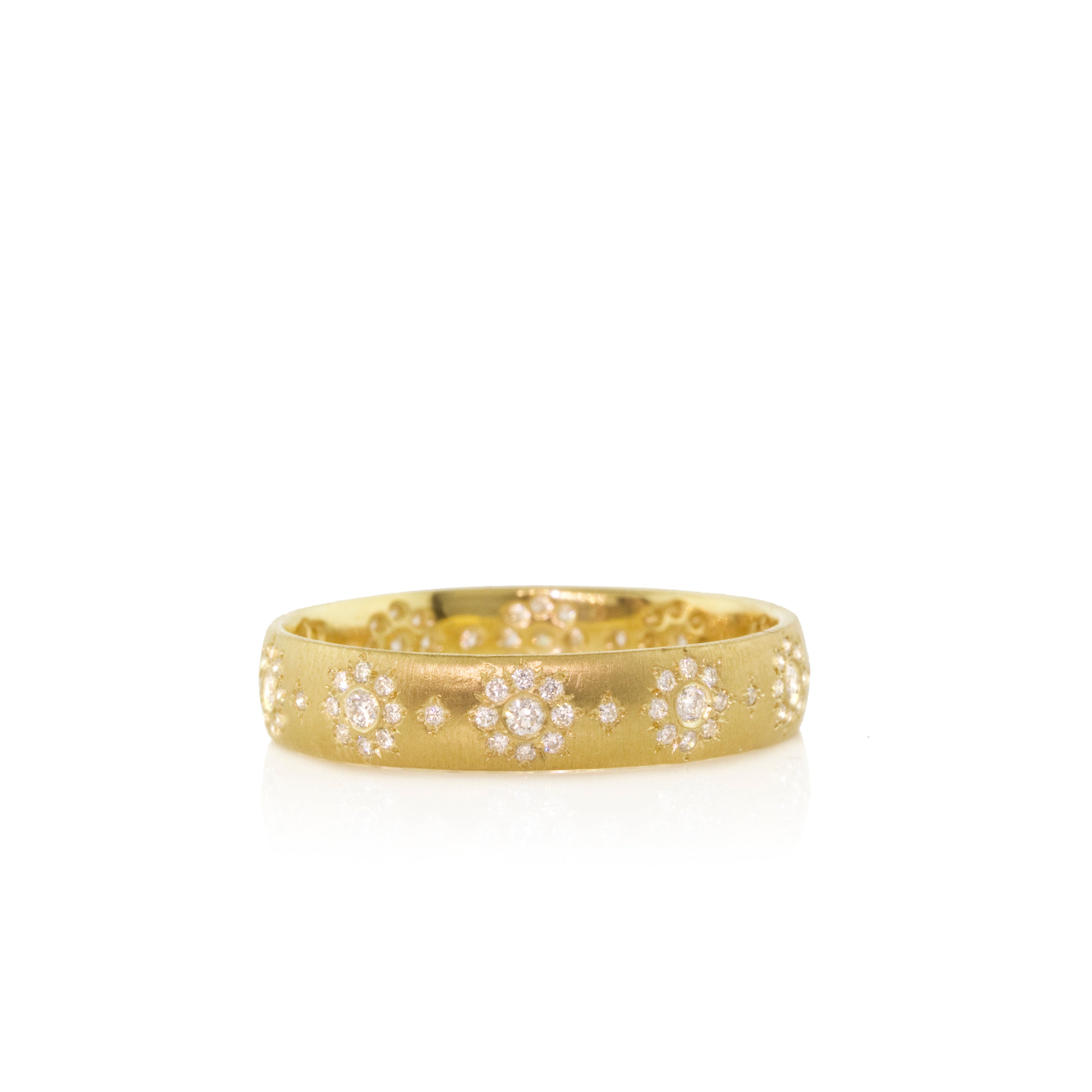 Rounded Shimmer Band in Gold