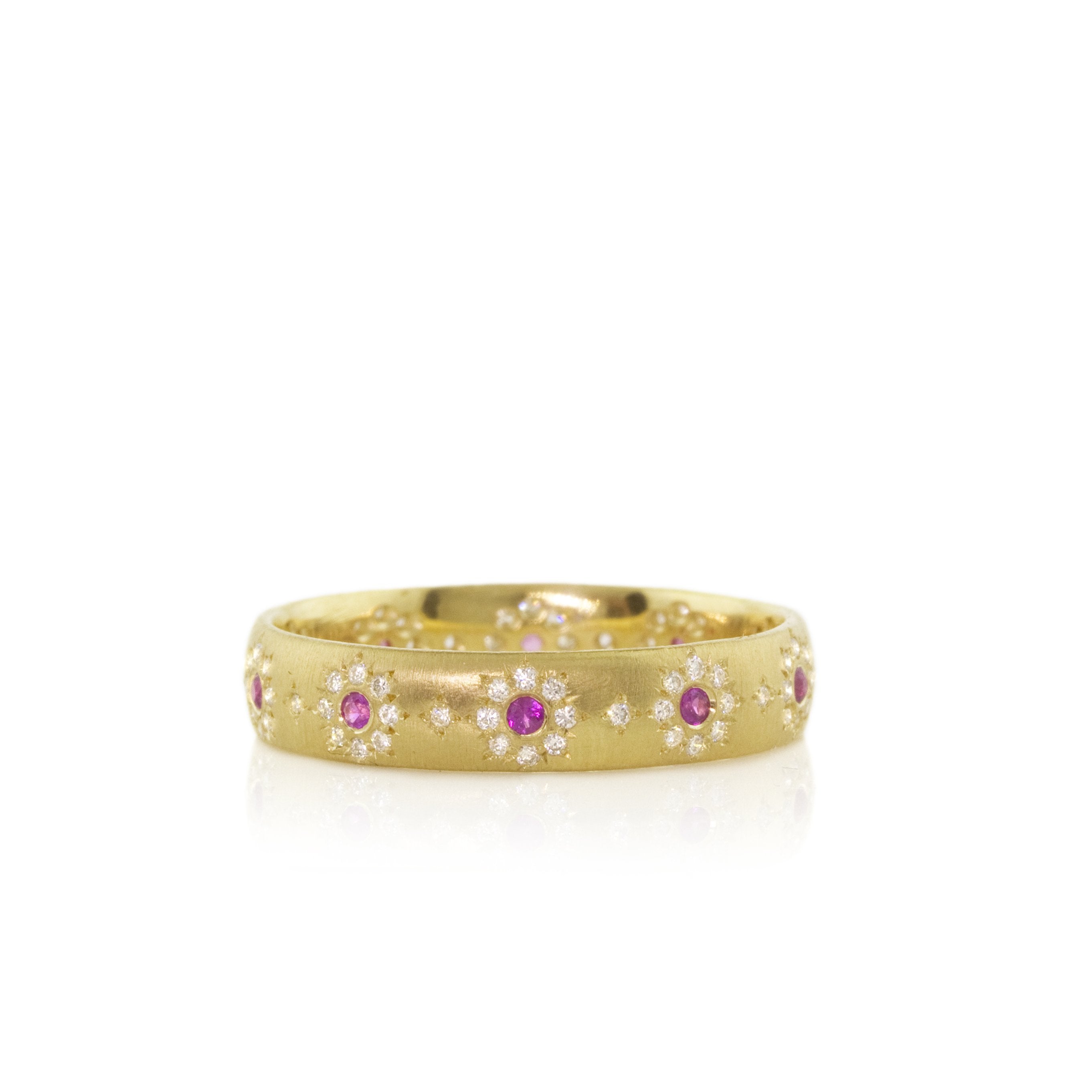 Rounded Shimmer Band in Gold