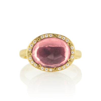 ORGANIC PINK TOURMALINE HALO RING