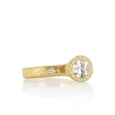 Oval Beaded Horizon Ring