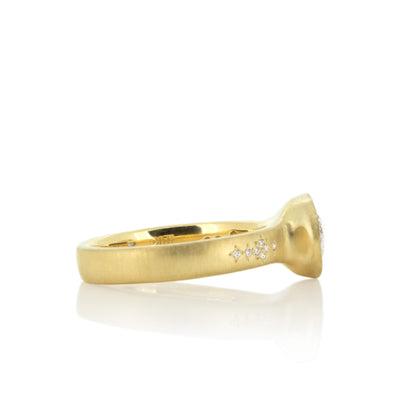 Oval Beaded Horizon Ring