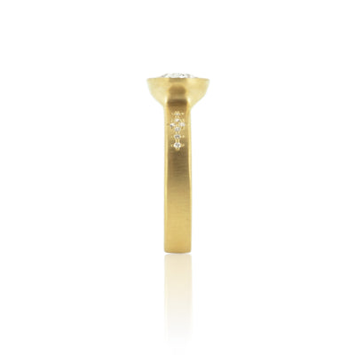 Oval Beaded Horizon Ring