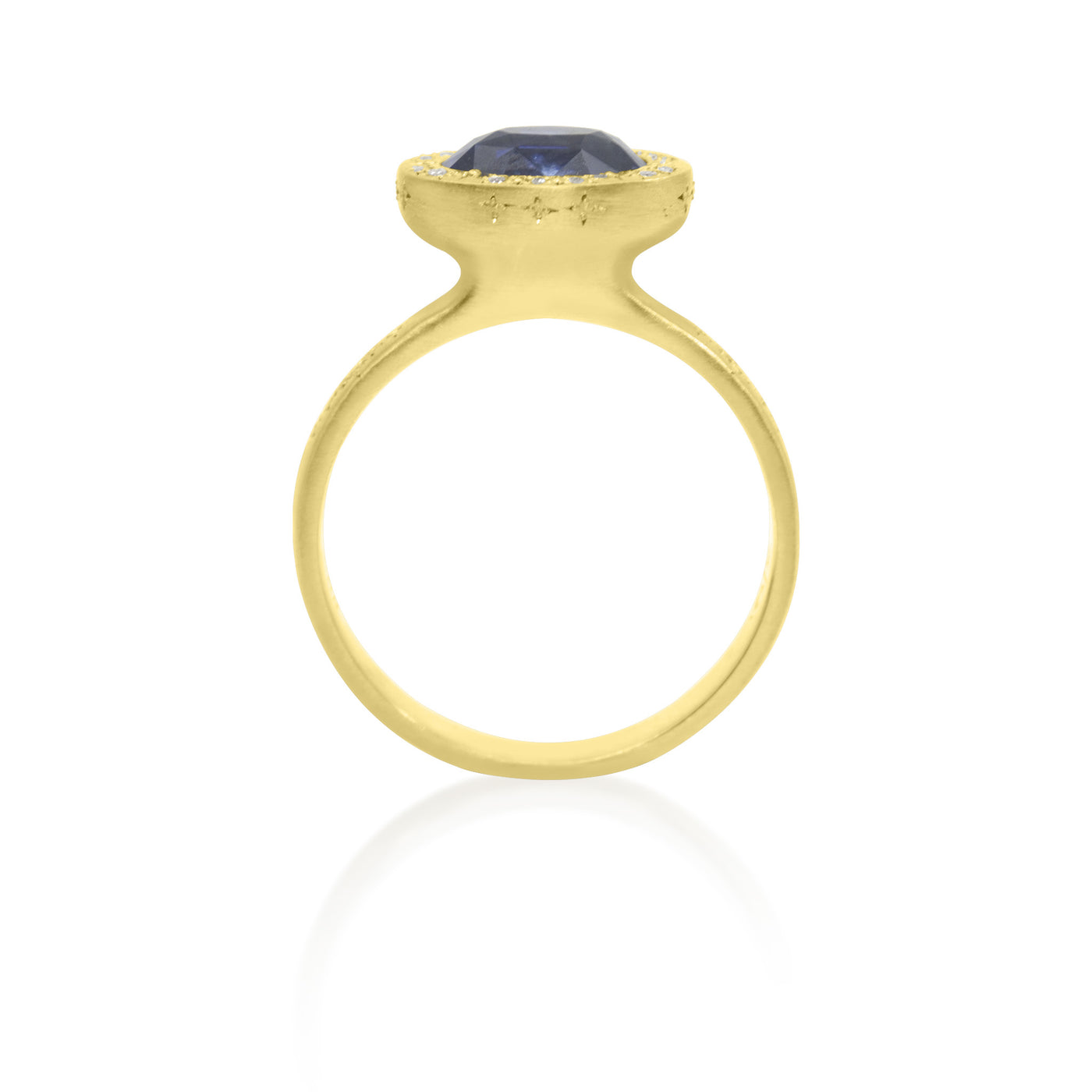 Sapphire Oval Beaded Horizon